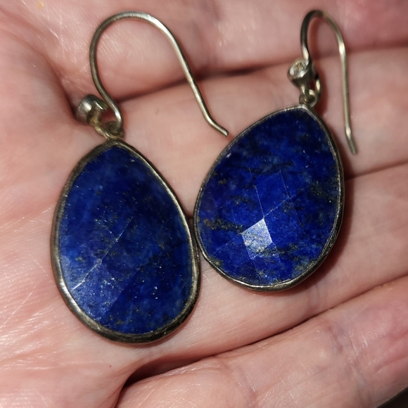 Silpada Sterling & Lapis Lazuli Pierced Earrings - Picture 6 of 7